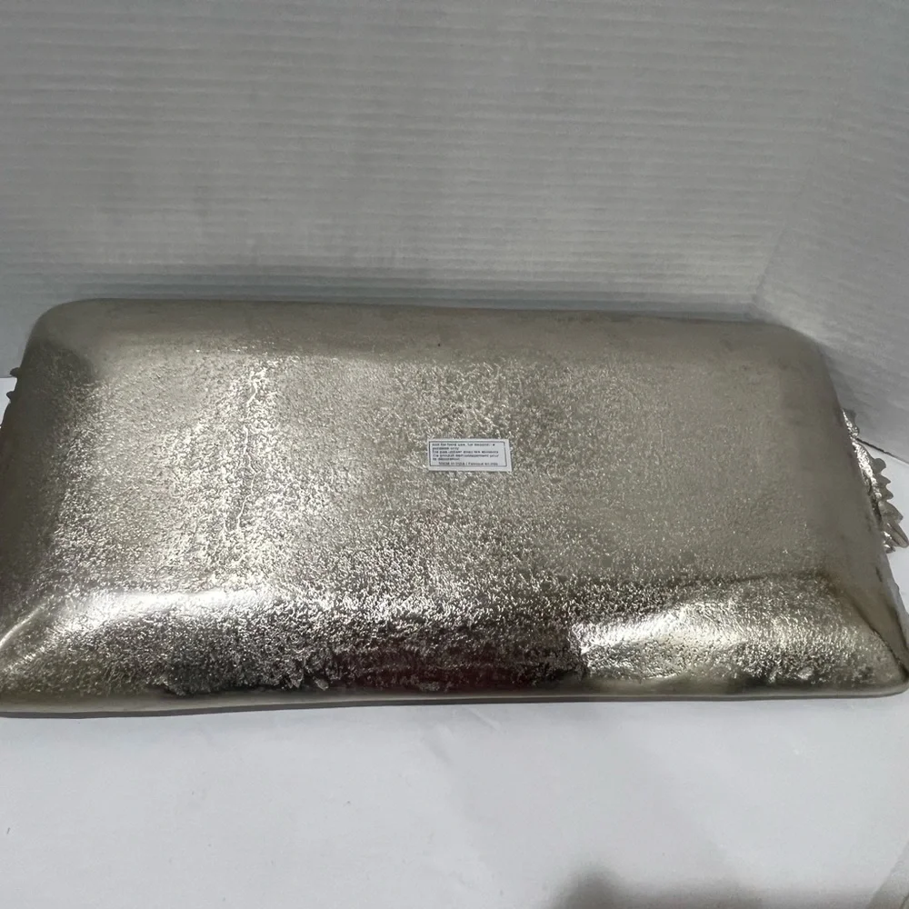 Z GALLERIE Silver Tone Conch Seashells Decorative Tray (Retired-RARE)